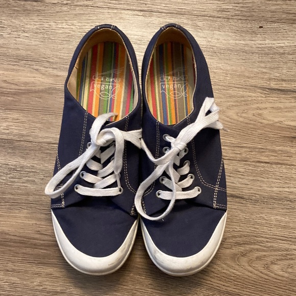 Dansko Navy Blue Canvas Clogs Sz 39 - Picture 4 of 10